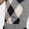 Argyle Knit Cashmere Top