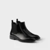 Brushed Leather Chelsea Boots