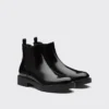 Brushed Leather Chelsea Boots