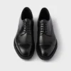 Brushed Leather Lace-Up Shoes