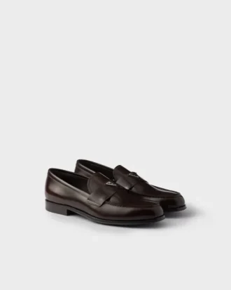 Brushed Leather Loafers
