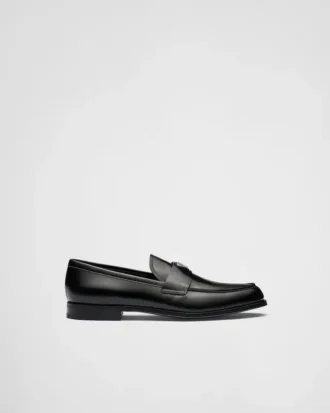 Brushed Leather Loafers
