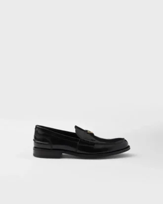 Brushed Leather Loafers
