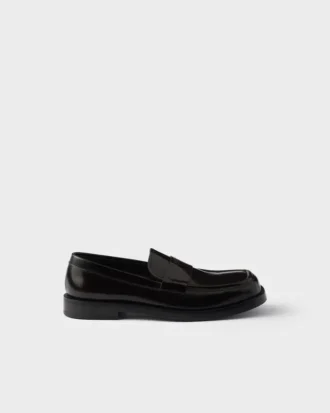 Brushed Leather Loafers