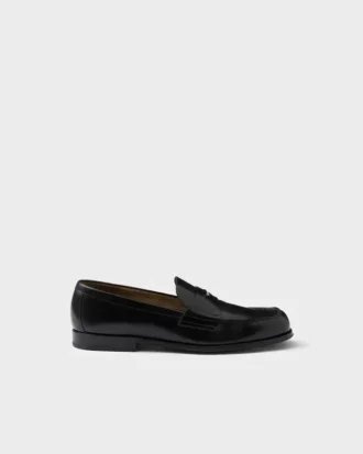 Brushed Leather Loafers