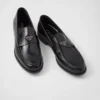 Brushed Leather Loafers