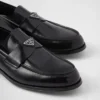 Brushed Leather Loafers