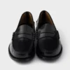 Brushed Leather Loafers