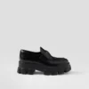 Brushed Leather Monolith Loafers