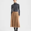 Camel-Hair Circle Midi-Skirt