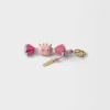 Candy Plexiglas and Leather Key Ring Charm