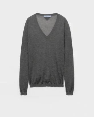 Cashmere and Silk V-Neck Sweater