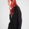 Cashmere and Wool Prada Logo Crew-Neck Sweater
