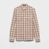 Checked Cotton Button-Down Shirt