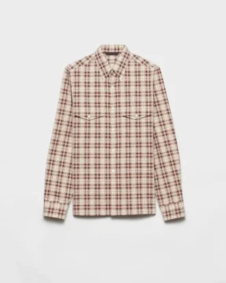 Checked Cotton Button-Down Shirt