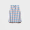 Checked Poplin Midi-Skirt