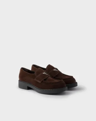 Chocolate Suede Loafers