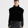Convertible Cropped Velvet Down Jacket