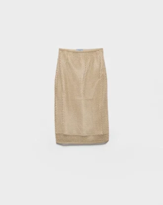 Cotton Mesh Skirt