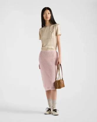 Cotton Mesh Skirt