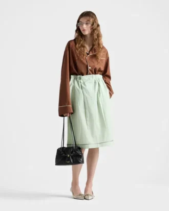 Cotton Midi-Skirt