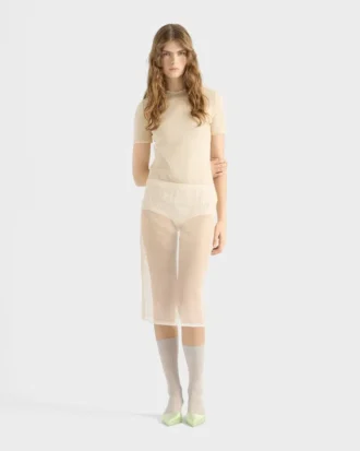 Cotton Tulle T-Shirt