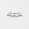 Couleur Vivante Bracelet – White Gold with Aquamarine and Peridot