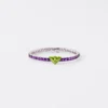 Couleur Vivante Bracelet – White Gold with Peridot and Amethyst