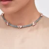 Couleur Vivante Necklace – White Gold with Morganite and Aquamarine
