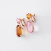 Couleur Vivante Pendant Earrings – Rose Gold with Morganite and Citrine