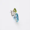 Couleur Vivante Pendant Earrings – White Gold with Aquamarine and Peridot