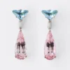 Couleur Vivante Pendant Earrings – White Gold with Aquamarine, Morganites and Diamonds