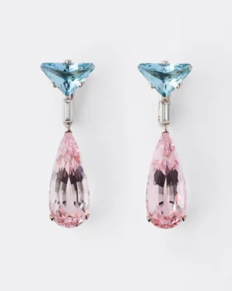 Couleur Vivante Pendant Earrings – White Gold with Aquamarine, Morganites and Diamonds