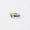 Couleur Vivante Solitaire Ring – White Gold with Peridot and Amethyst
