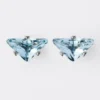 Couleur Vivante Stud Earrings – White Gold with Aquamarine