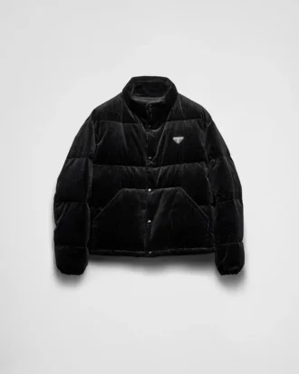 Cropped Corduroy Down Jacket