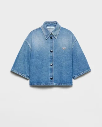 Cropped Denim Shirt