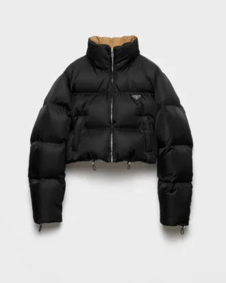 Cropped Re-Nylon Down Jacket