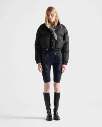 Cropped Re-Nylon Down Jacket