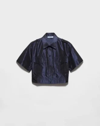 Cropped Taffeta Shirt