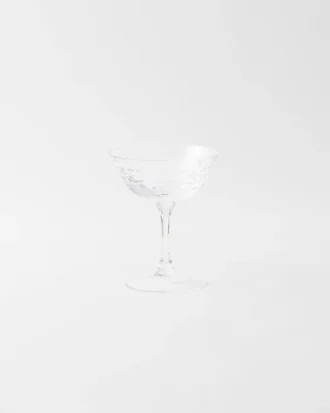 Crystal Champagne Coupe Glass – Triangles