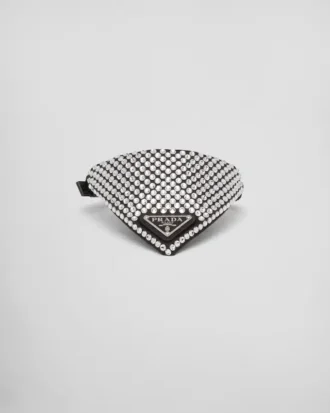 Crystal-Studded Satin Pet Collar