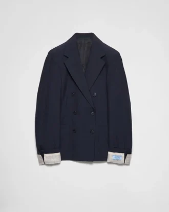 Double-Breasted Kid Mohair Jacket