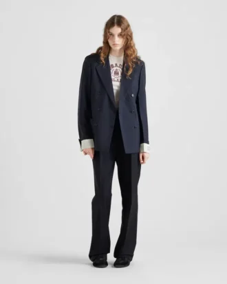 Double-Breasted Kid Mohair Jacket