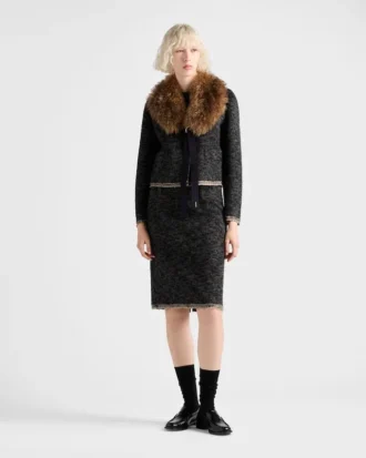 Double Tweed Midi-Skirt