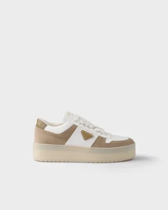 Downtown Bold Nappa Leather and Suede Sneakers