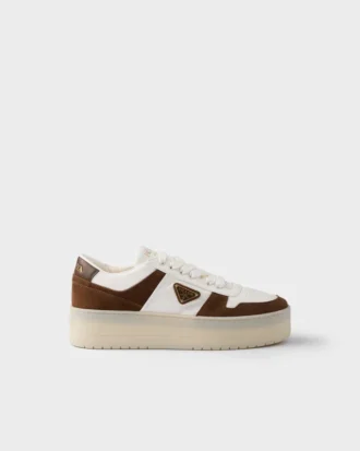 Downtown Bold Nappa Leather and Suede Sneakers