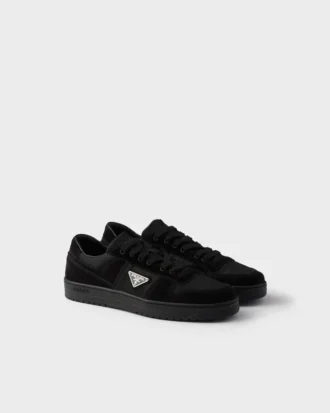 Downtown Re-Nylon and Suede Sneakers