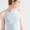 Embroidered Cotton Tank Top