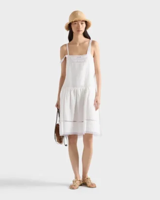 Embroidered Linen Dress